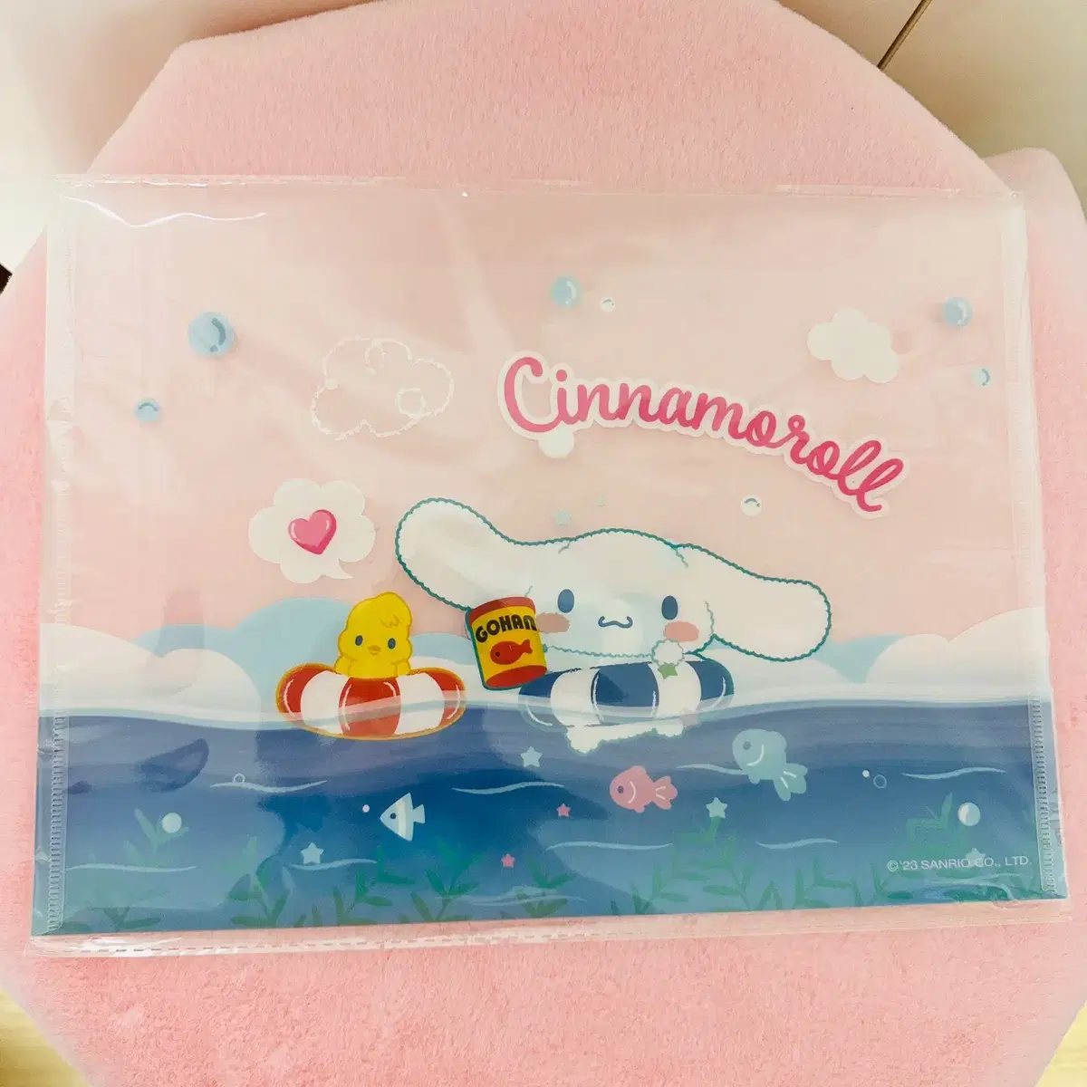 Sanrio Characters Cinnamoroll A4 Ticker Document Snap Pouch