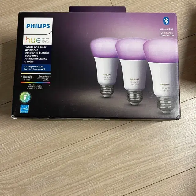 필립스 Hue A19 블루투스 60W LED 스마트 전구 3 팩 2세트