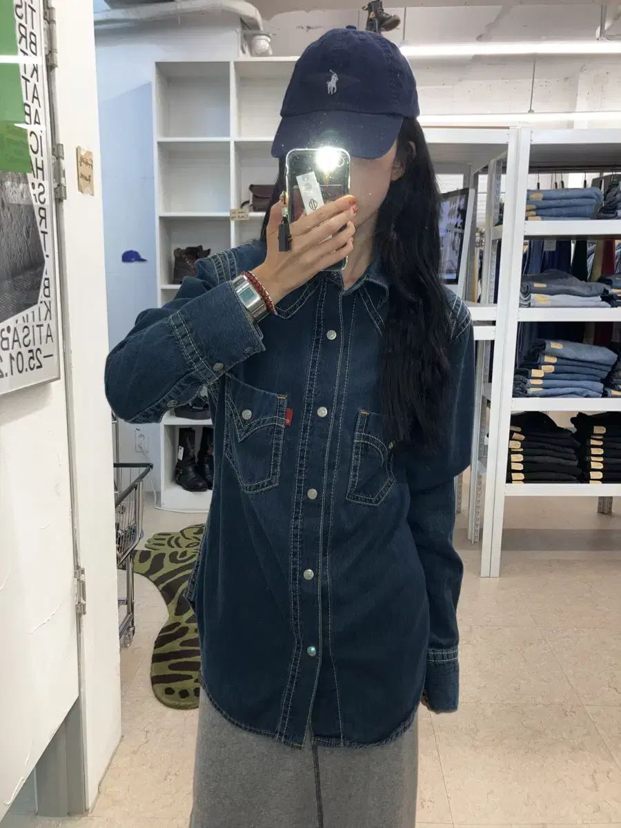 (S) Levi's 리바이스 타입원 웨스턴 데님 셔츠