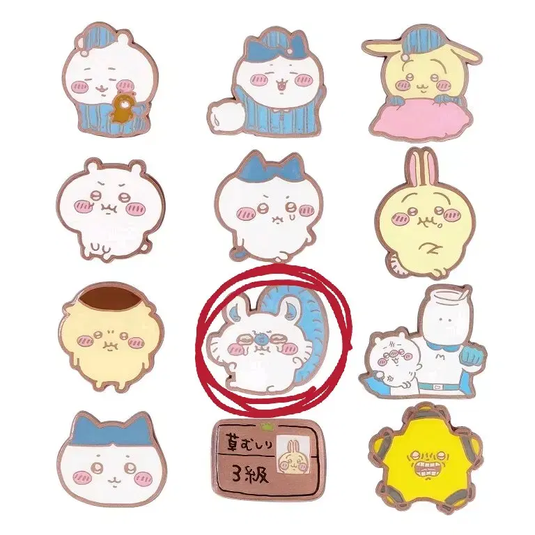 Momonga Nagano Joke Bear Chiikawa Pin Badge Collection2