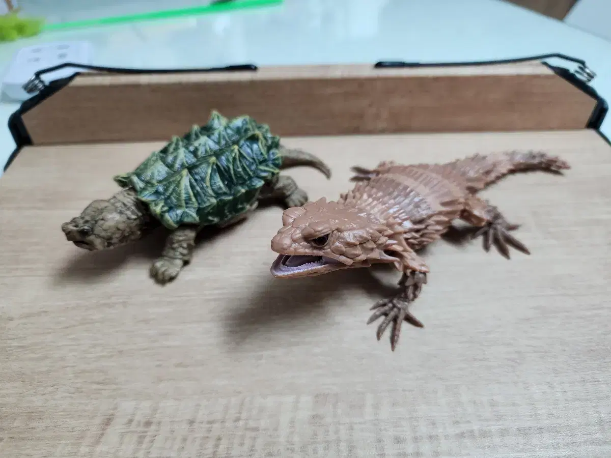 Biomes Atlas Alligator Turtle + Girdled Armadillo Lizard Figure Set