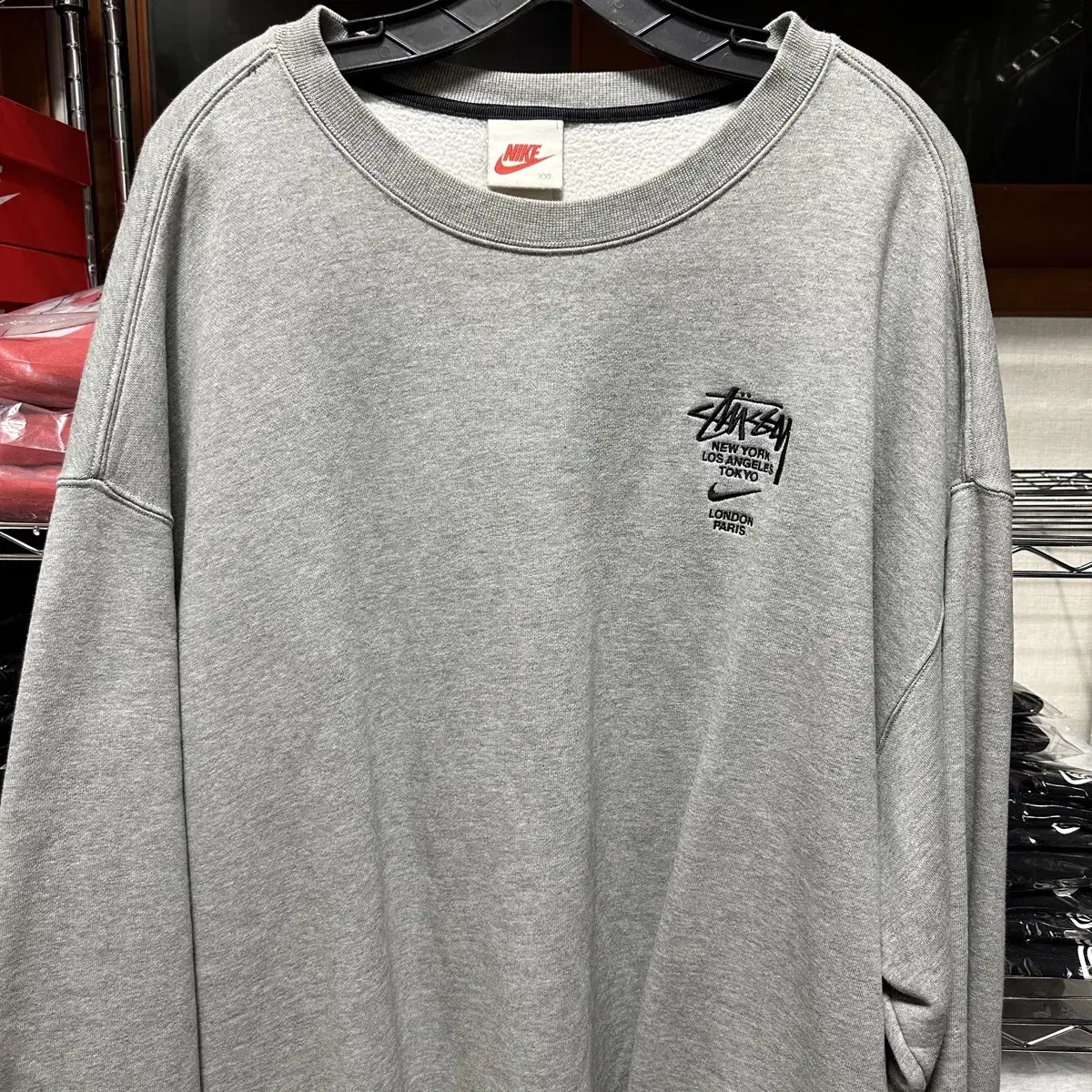 Nike x Stussy NRG Crewneck Heather Grey XXL