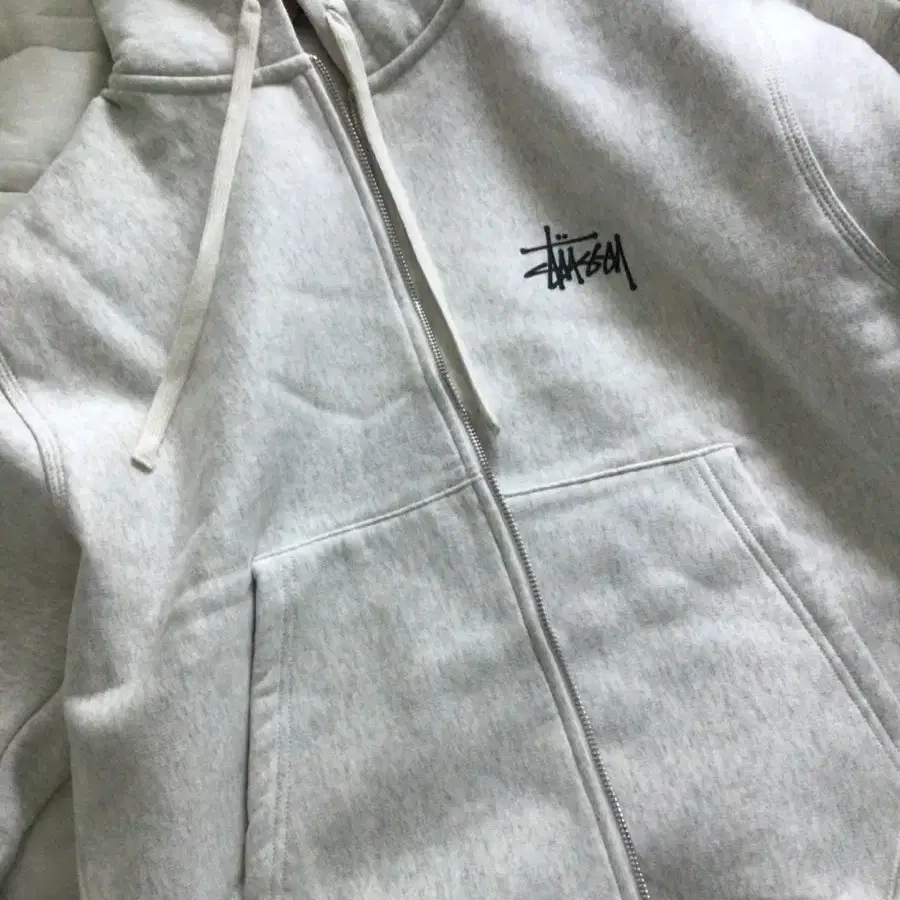 스투시 Stussy 베이직 후드집업 애쉬헤더 2022