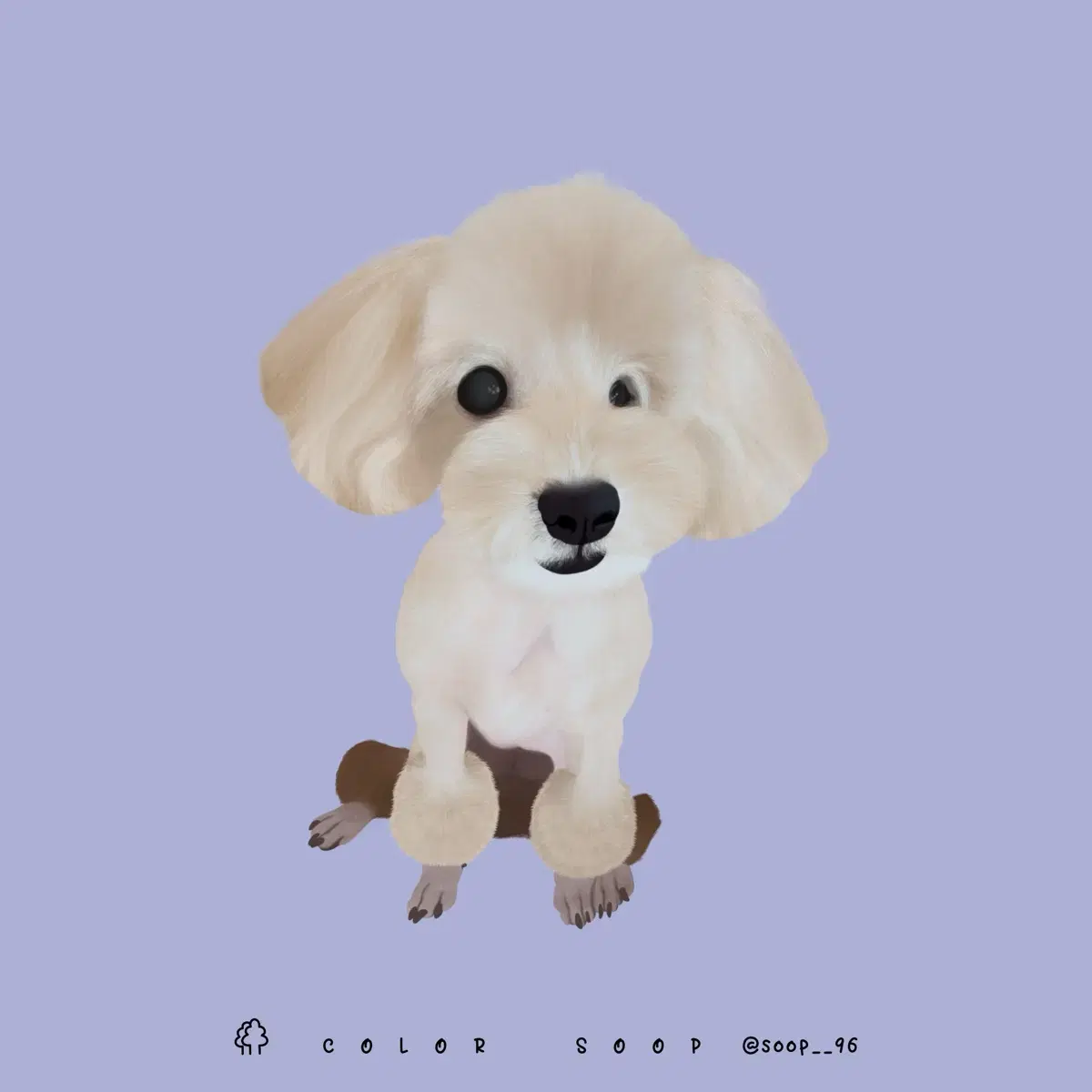 댕냥이 반려동물 그림 [숲96]