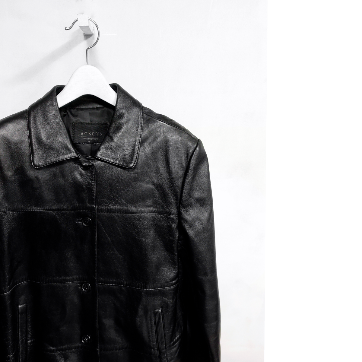 LAMB LEATHER BLOCKED JACKET 양가죽 자켓