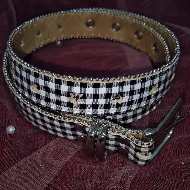 Vintage Black Kitsch check S2 belt