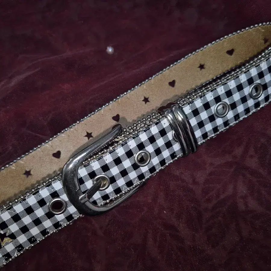 Vintage Black Kitsch check S2 belt