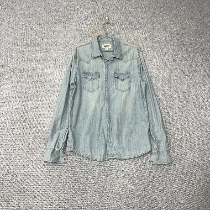 Huayu Washed Denim Two-Pocket Shirt XL