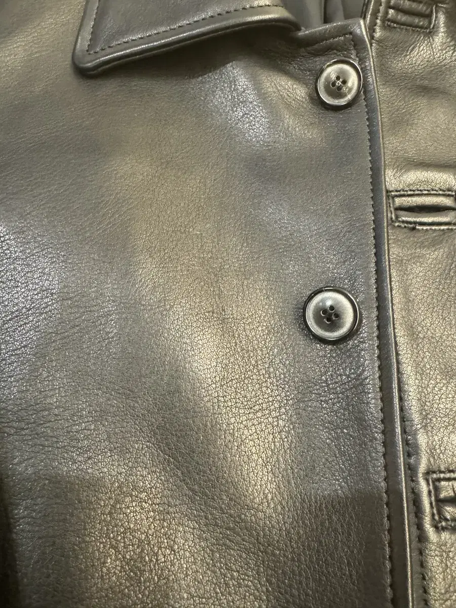 YOKO SAKAMOTO "LEATHER COACH JACKET"  블랙