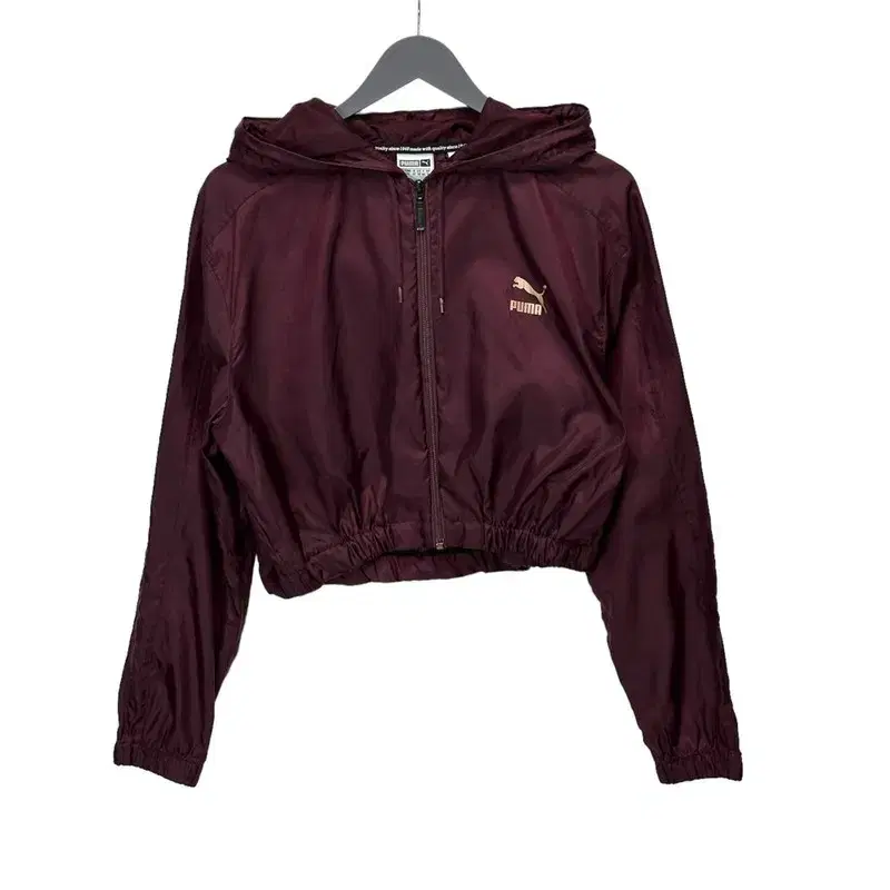 [XL] Puma Burgundy Crop Windbreaker