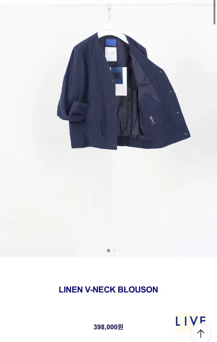 Dokumentation LINEN V-NECK BLOUSON(m)