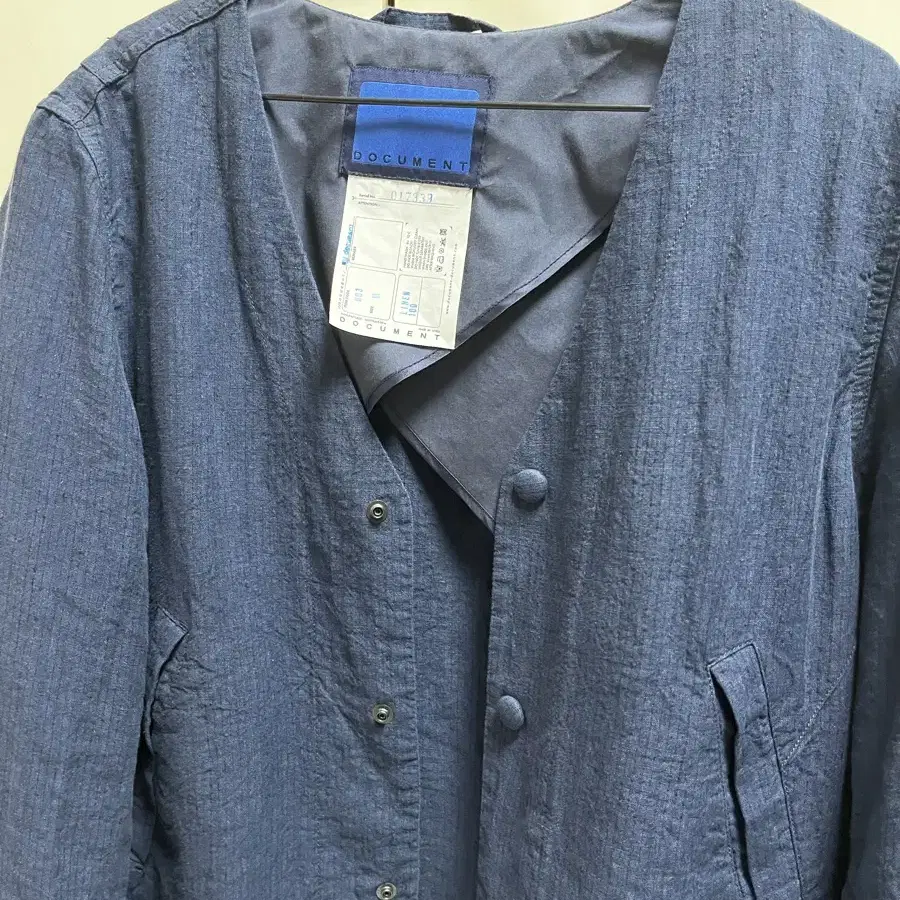 도큐먼트 LINEN V-NECK BLOUSON(m)