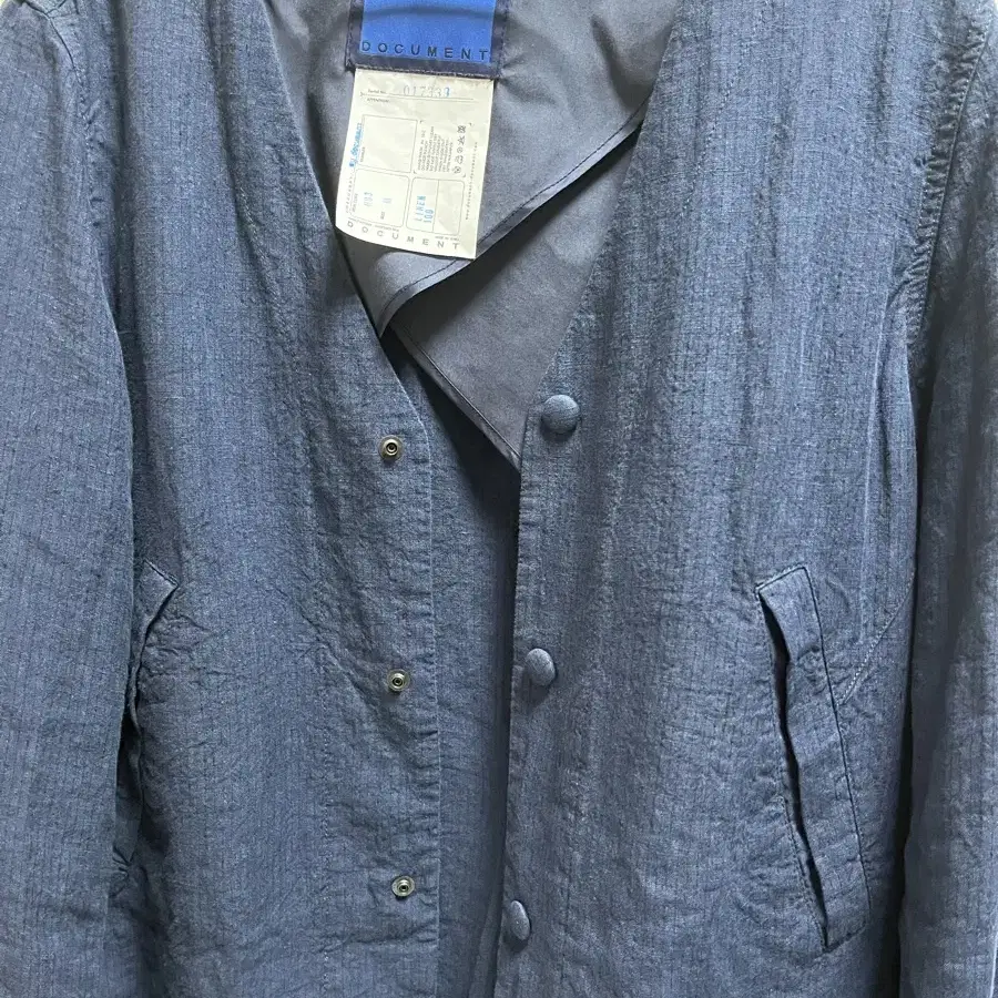 도큐먼트 LINEN V-NECK BLOUSON(m)