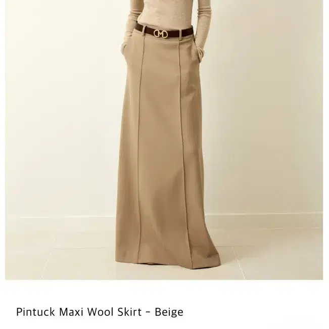 마레디마리 롱 스커트(Pintuck Maxi Wool Skirt - Be