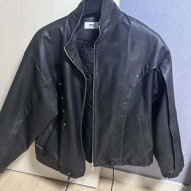 Rsc 알에쓰씨 rivet washed leather jacket