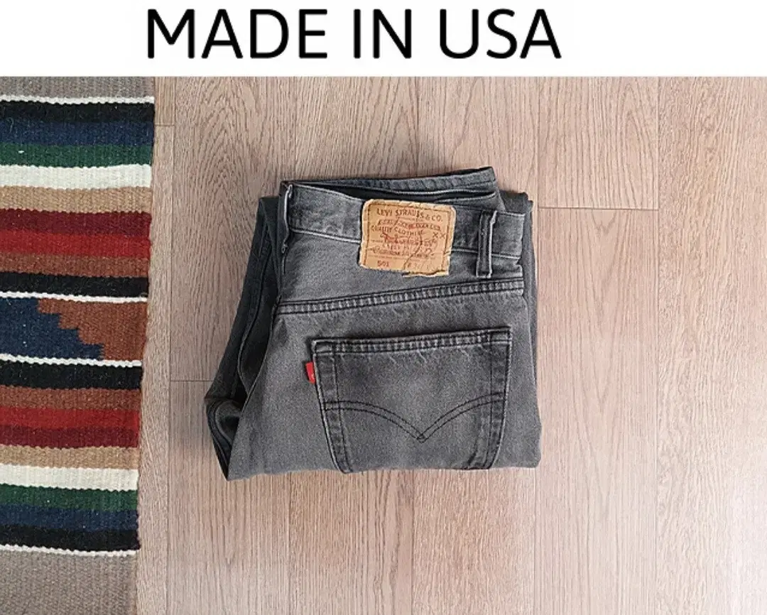 미국메이드 92s levis 리바이스 501 블랙 워싱 빈티지데님 33