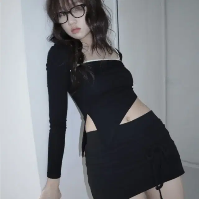 클라따 KIM SKIRT PANTS 리본 스커트