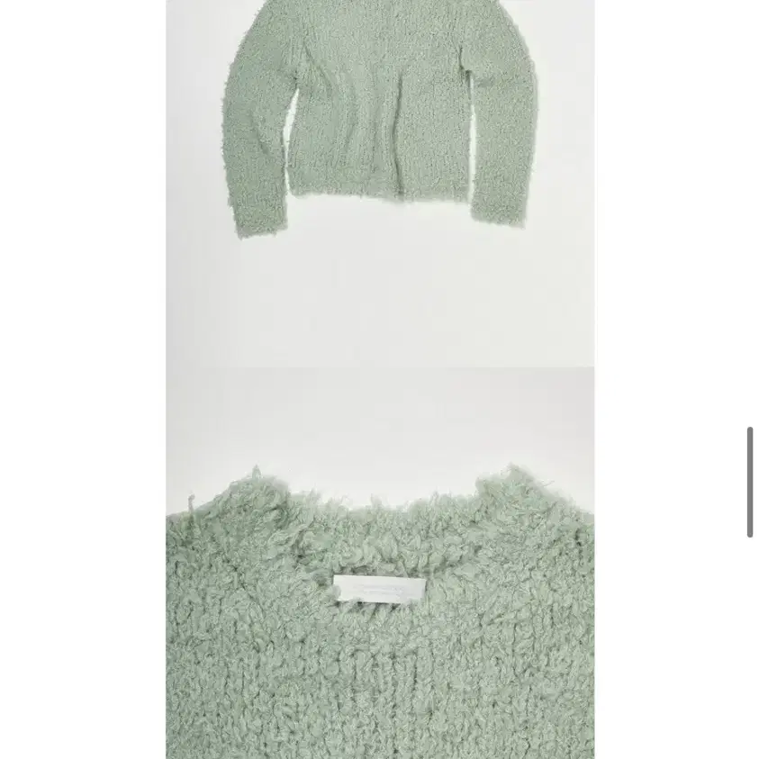 낫띵에브리띵 oversized furry sweater mint