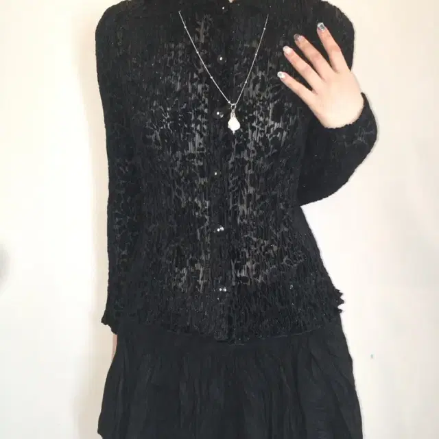 black twinkle blouse jk