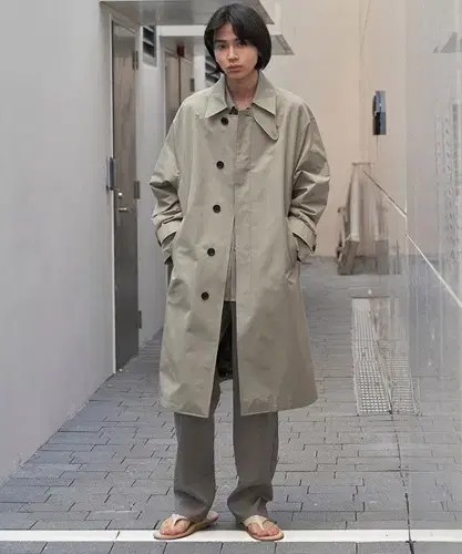 Le Havre / Chambray Balmacan Coat / S