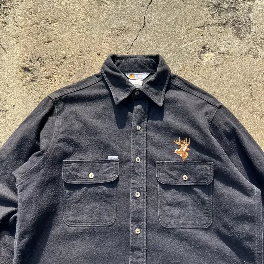 VINTAGE CARHARTT 칼하트 헤비코튼 플라넬셔츠