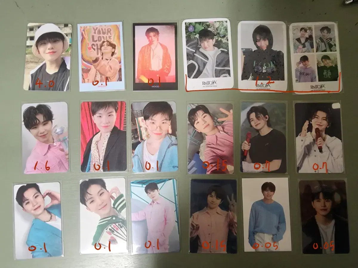 seventeen woozi md broadcast carrot zone photocard ruby tc wts