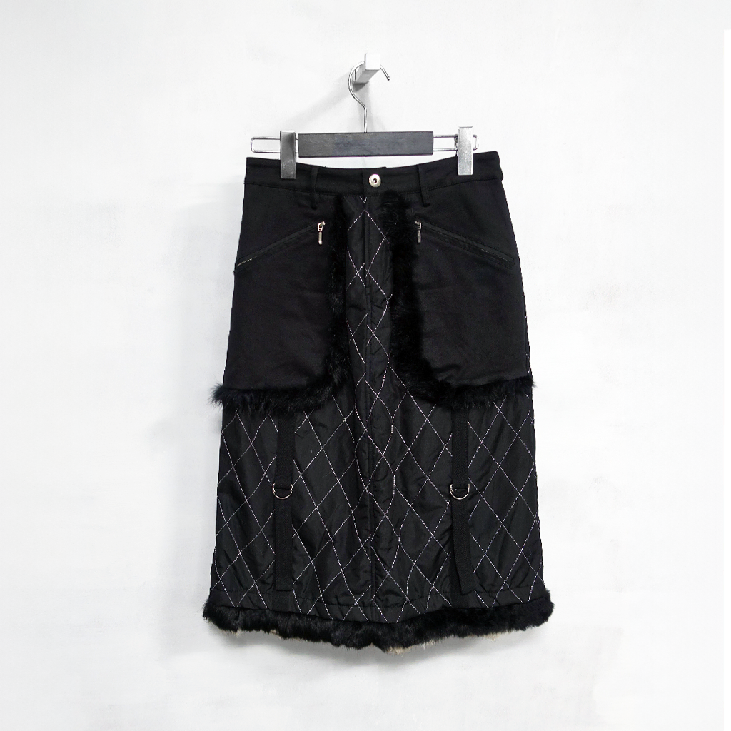 PALLINA QUILTED FUR SKIRT 퀼팅 퍼 스커트