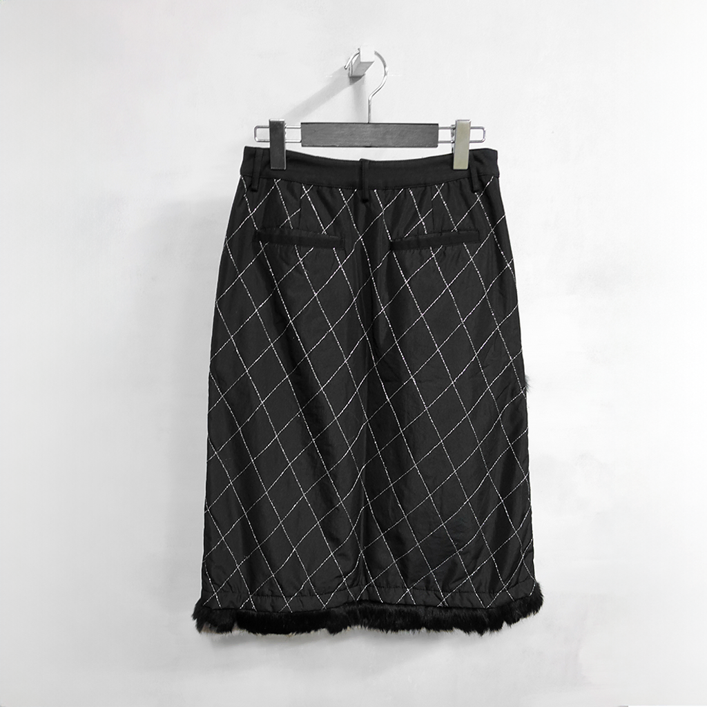 PALLINA QUILTED FUR SKIRT 퀼팅 퍼 스커트