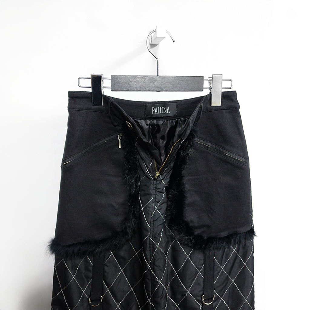 PALLINA QUILTED FUR SKIRT 퀼팅 퍼 스커트