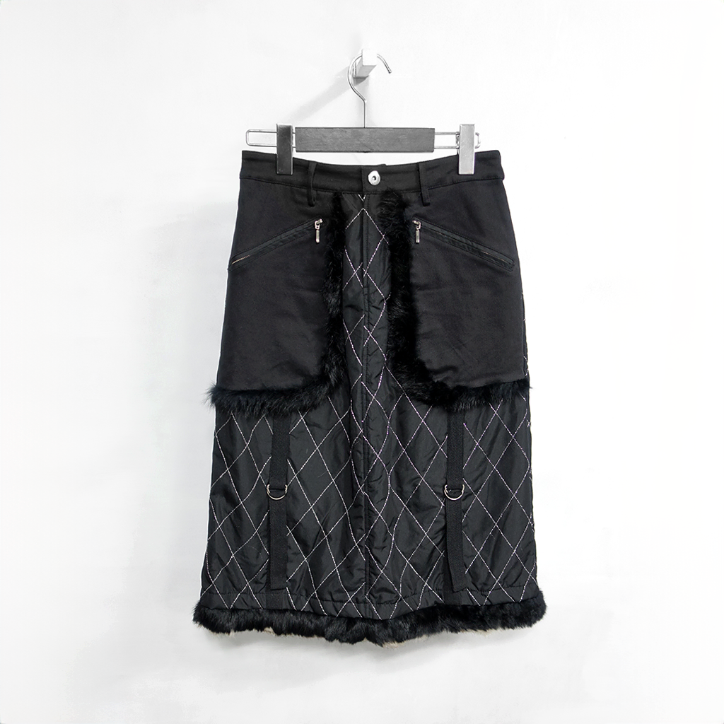 PALLINA QUILTED FUR SKIRT 퀼팅 퍼 스커트