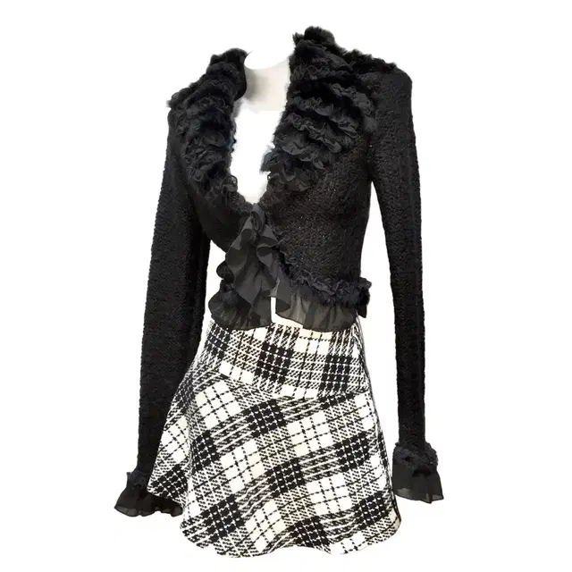 Black fairy fur cardigan