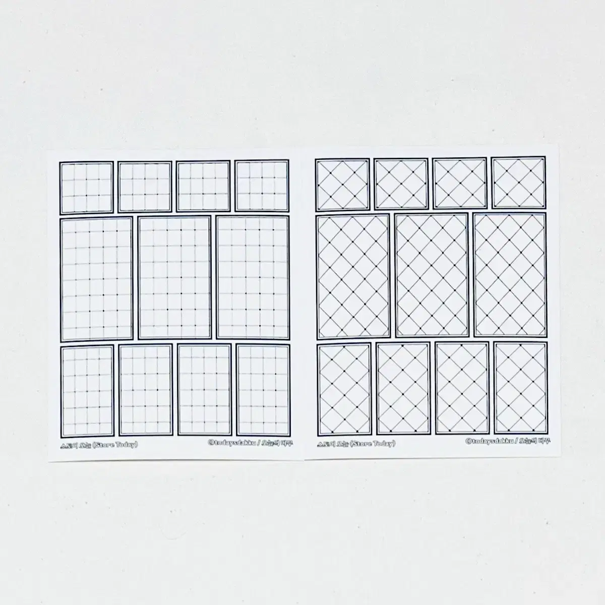 2 grid clear labels sticker 