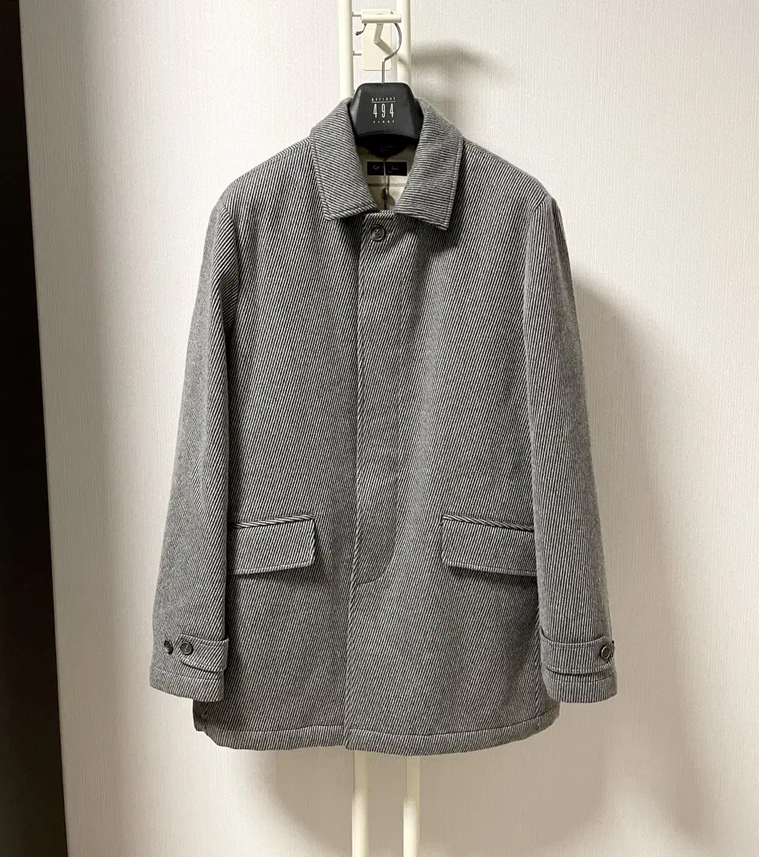 Loro Piana Grey herringbone car coat size M