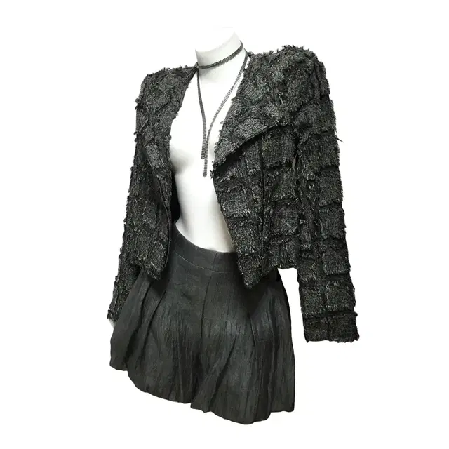 Texture fringe jacket