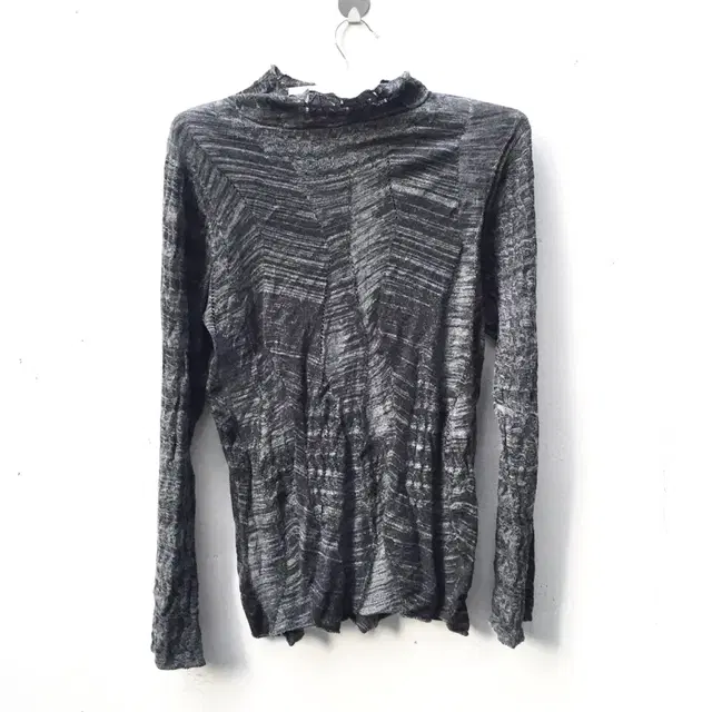 Texture polo neck top