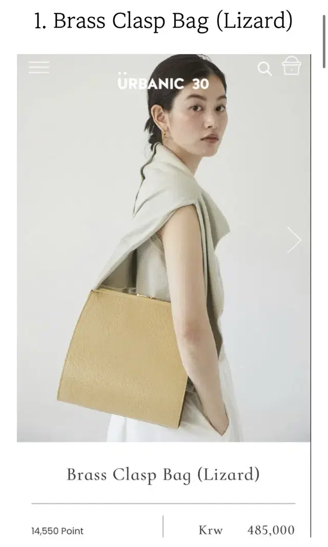 urbanic30 brass clasp bag 얼바닉30 클래스프백