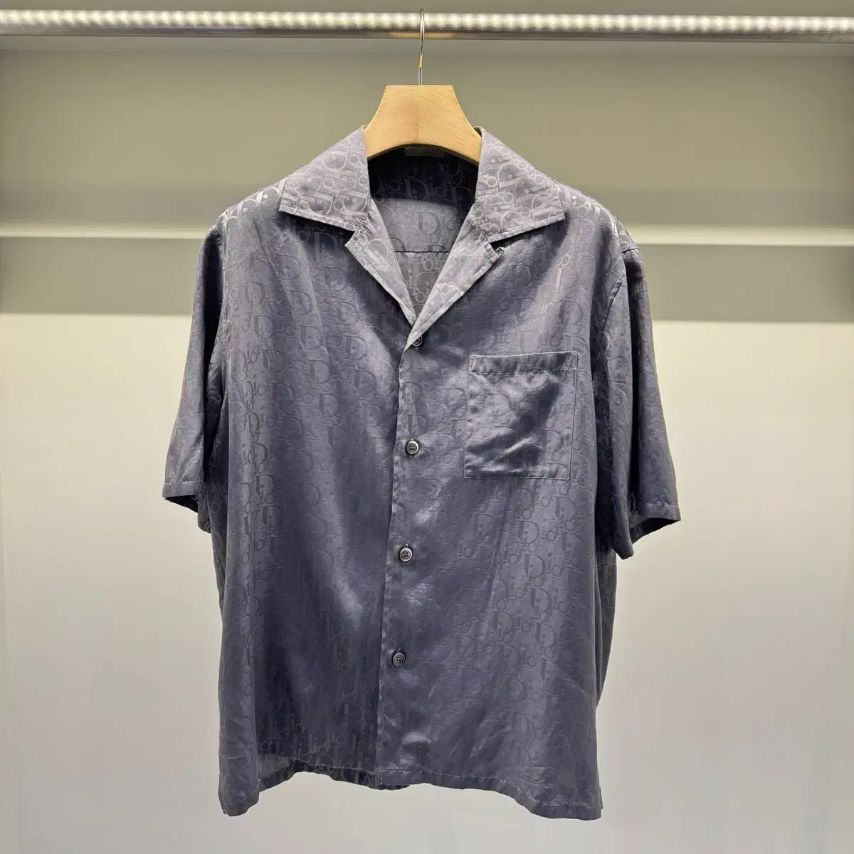 Dior Oblique silk short sleeve shirt in size 41