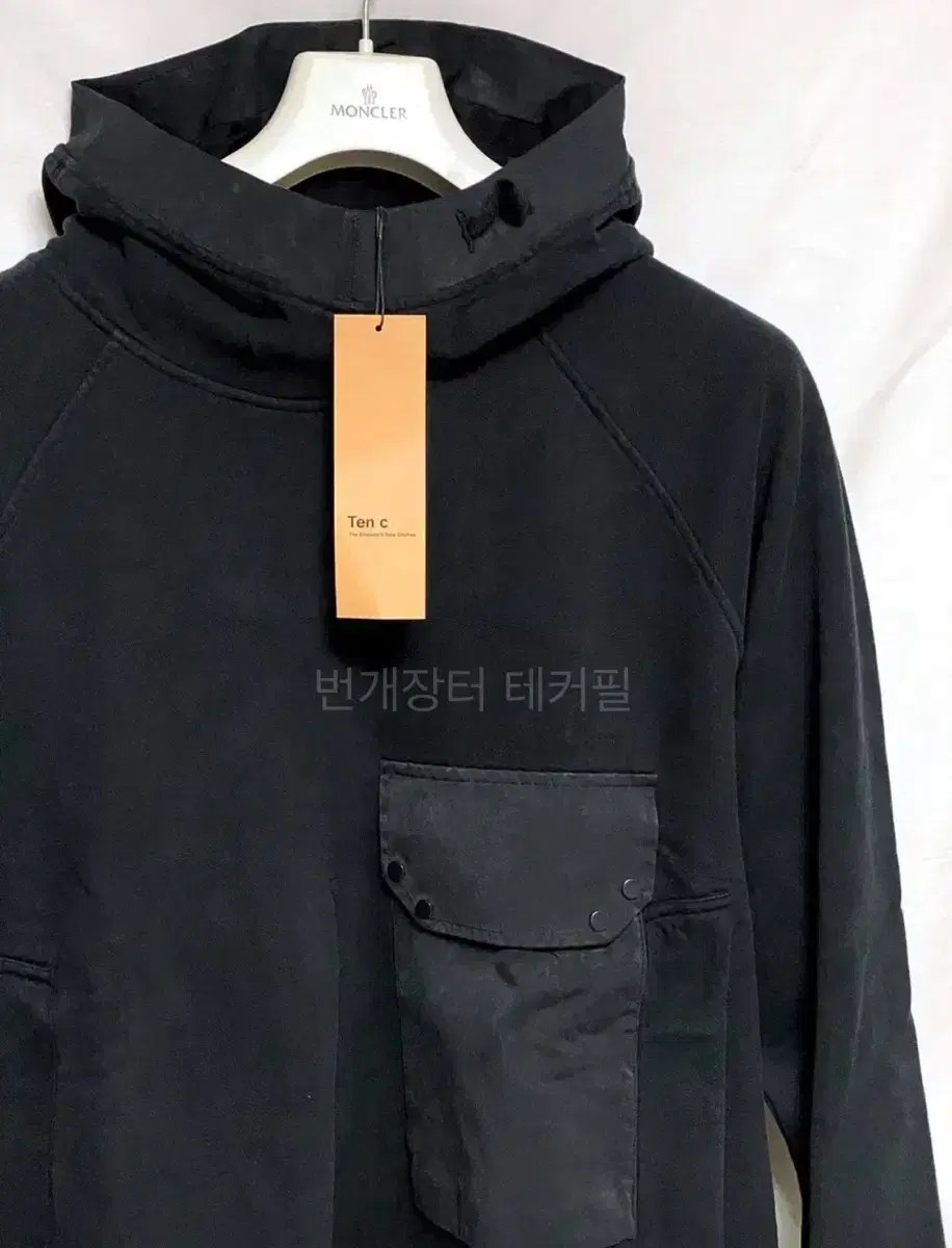 [3XL] 텐씨 Ten C 블랙 가먼트다잉 felpa 코튼 져지 풀오버