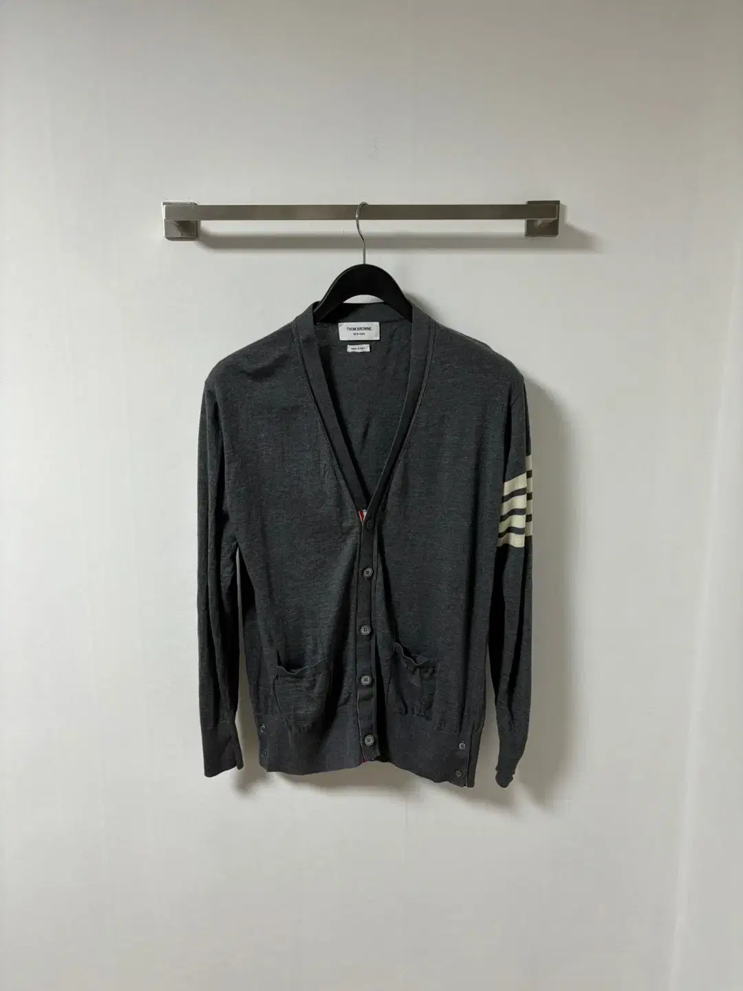 (5)Thom Browne Wool Cardigan Gray Men