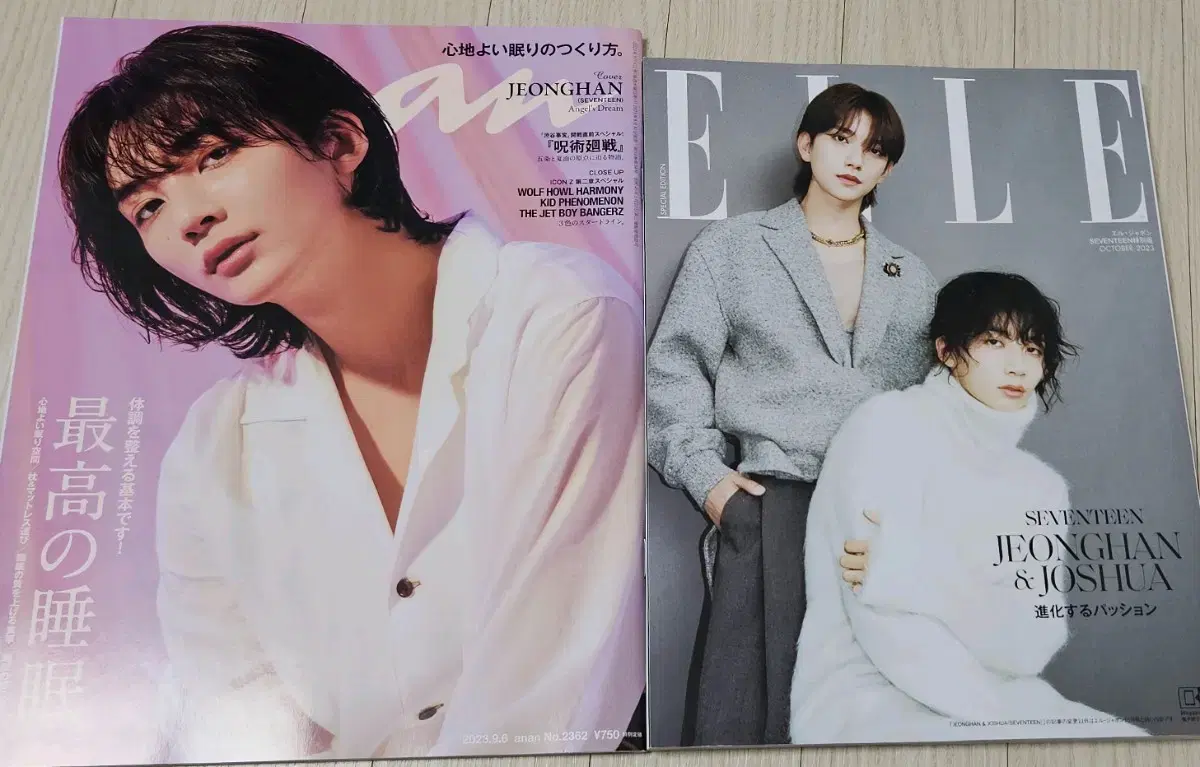 세븐틴 정한 조슈아 엘르 ELLE 앙앙 anan 화보 잡지