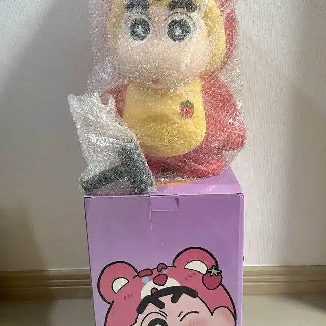 [새상품] 짱구 딸기곰 대형피규어 43cm