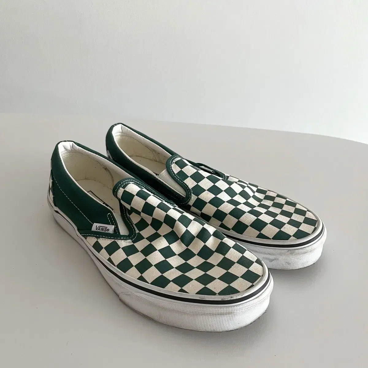 Vahn's Slip-On Checkerboard 270 Green