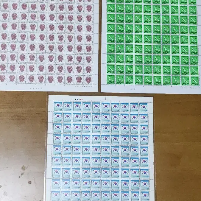 (9전시관) 1975년 한국 보통우표 전지3매(K5)70%세트할인