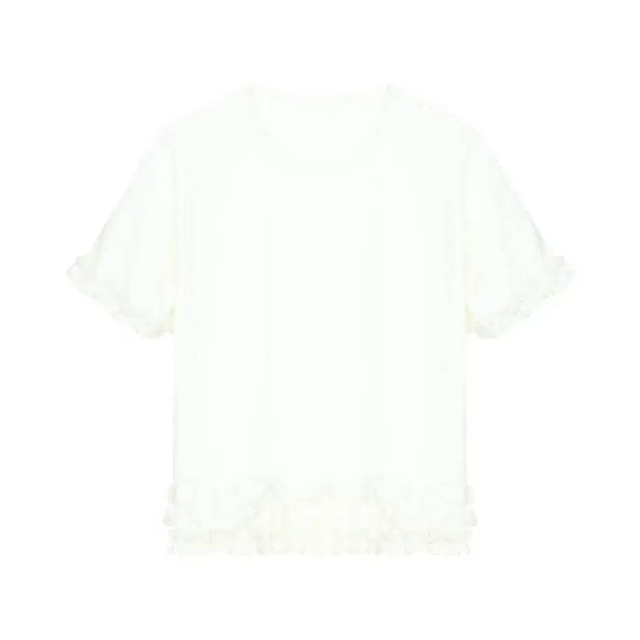 코스모스 러플 티COSMOSS RUFFLE SHORT SLEEVE TEE