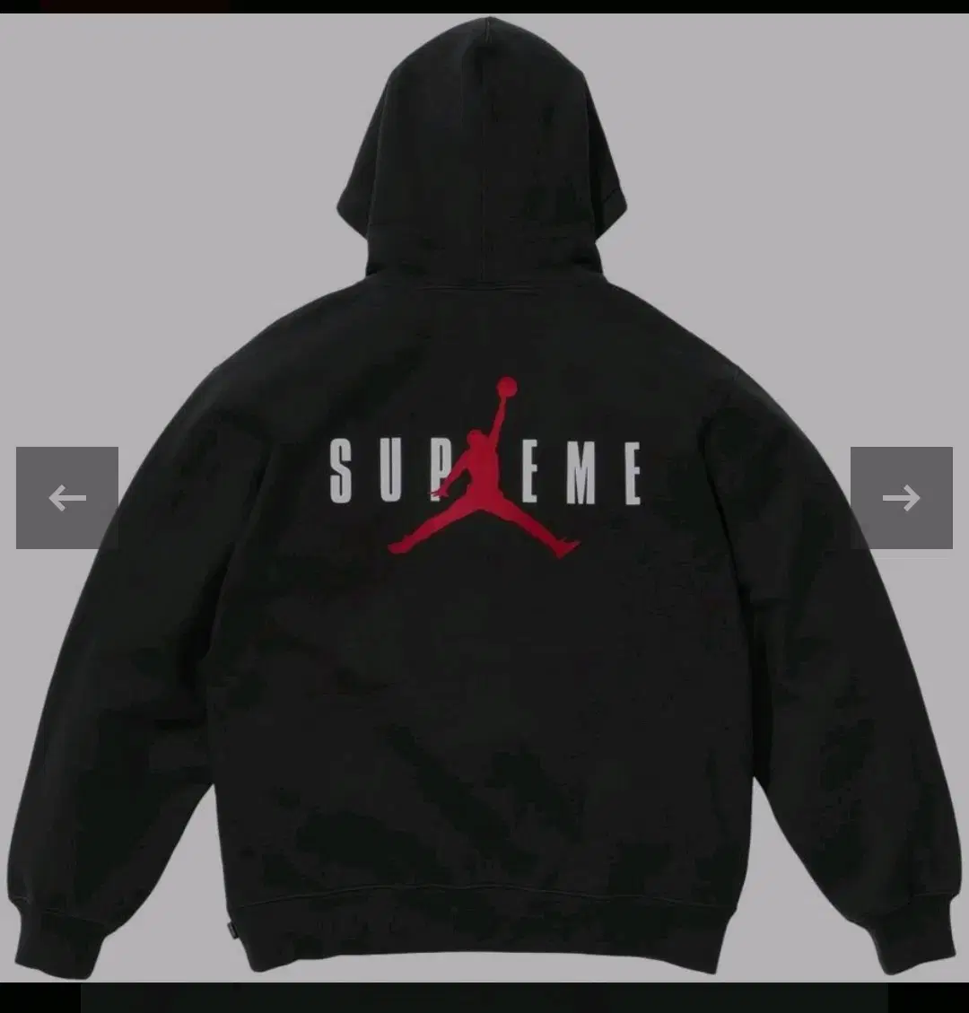 [M~XL] Supreme Jordan Hoodie 24FW Black,Gray