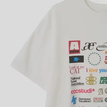 무료배송) aeae STICKER T-SHIRTS [WHITE] | 브랜드 중고거래