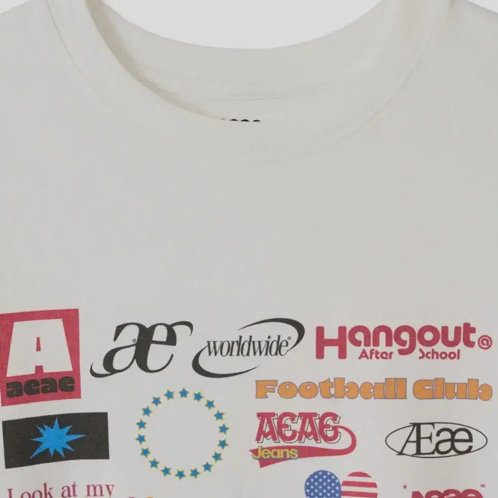 무료배송) aeae STICKER T-SHIRTS [WHITE]