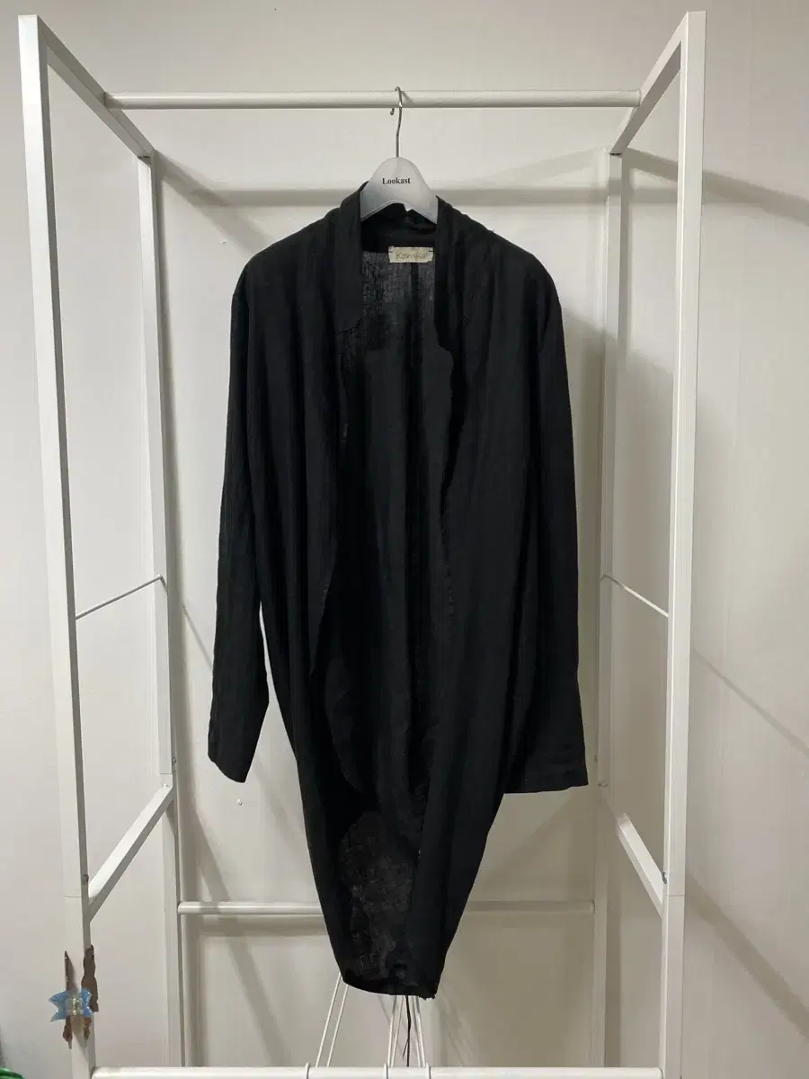 Sensational black outer long cardigan robe vintage