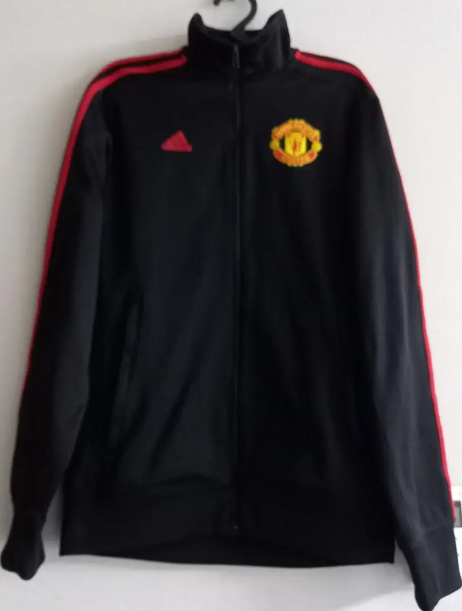 Adidas Man U Black Track Top Jersey 90/S