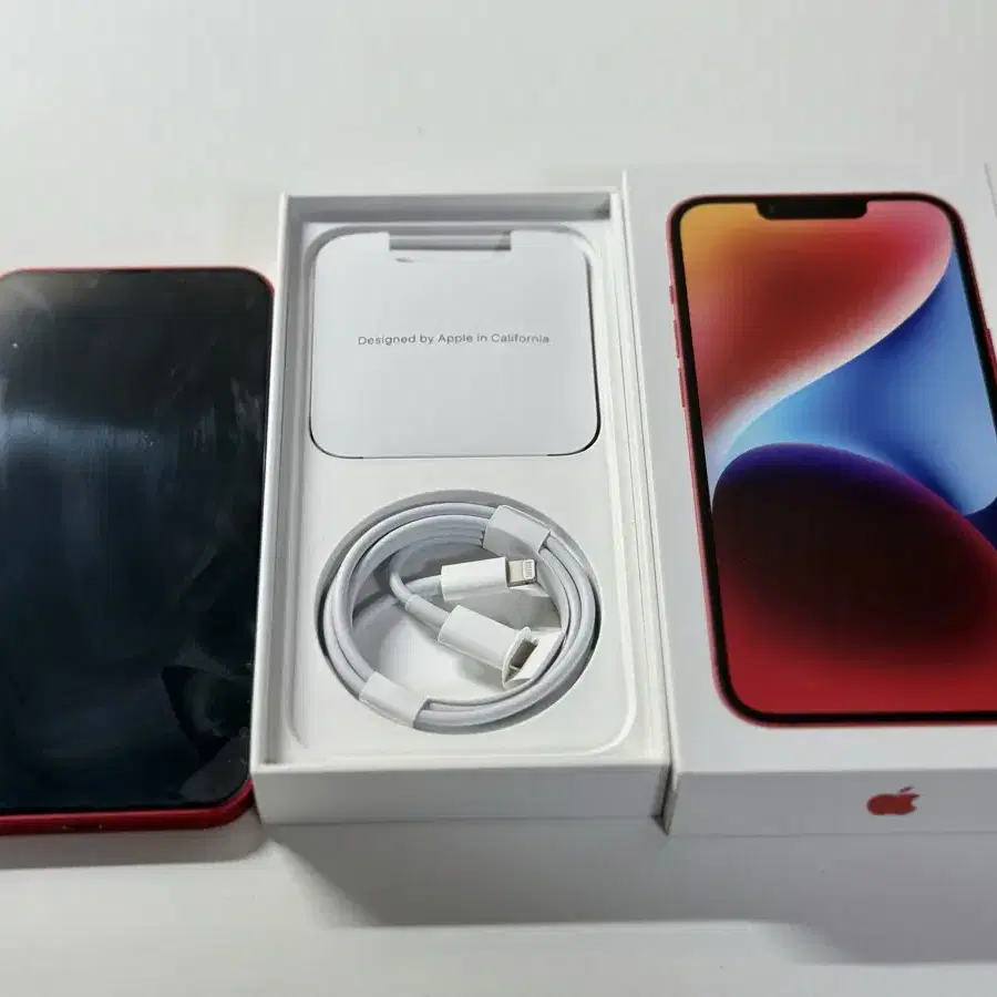 Apple 아이폰 14 자급제 레드, 128GB 풀박 (케이 블포함)